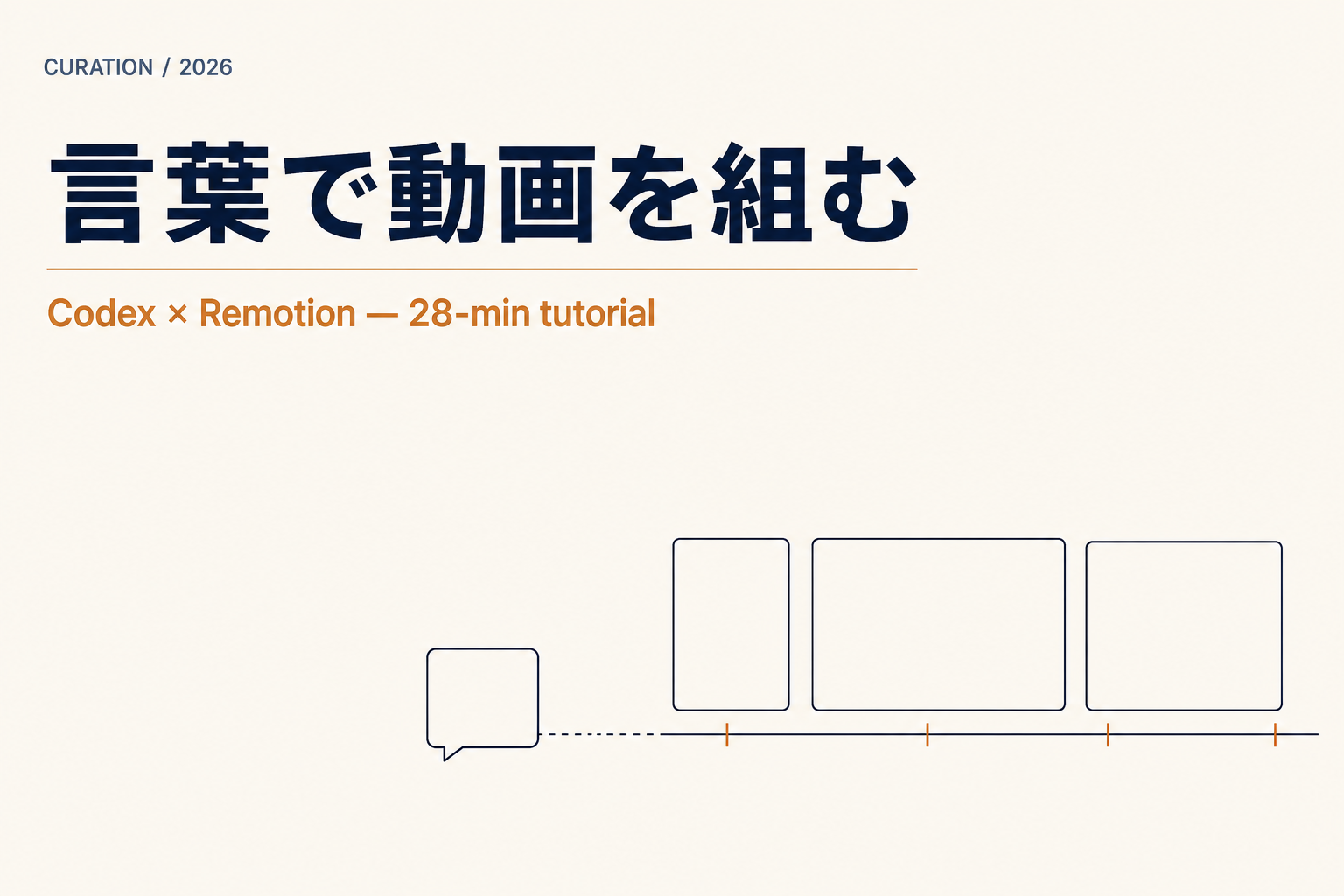 Codex × Remotion で AI 動画を組み立てる — 自然言語で React 動画を作る無料 28 分チュートリアルが話題